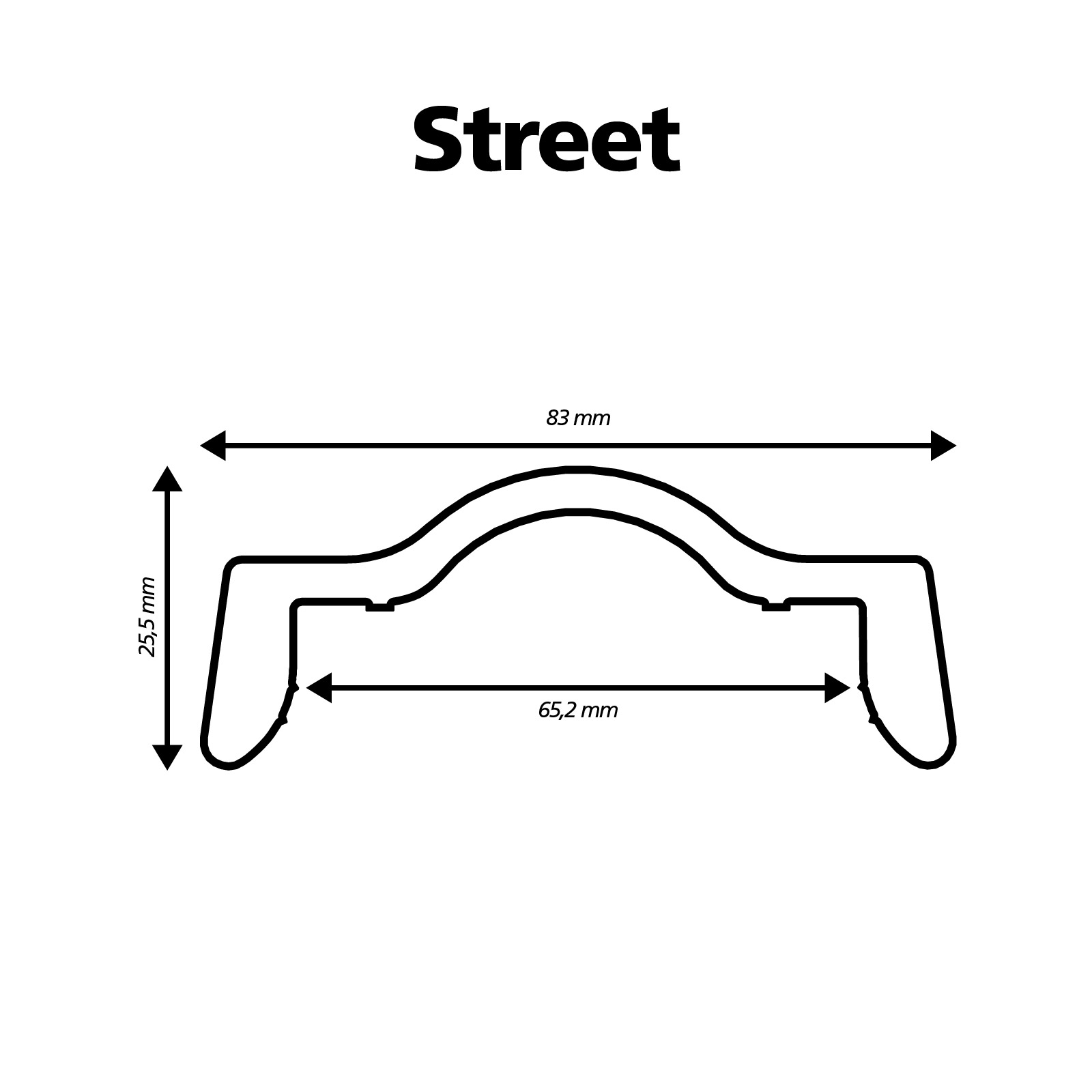 Perfil - Aro Viper Street - Preto Fosco