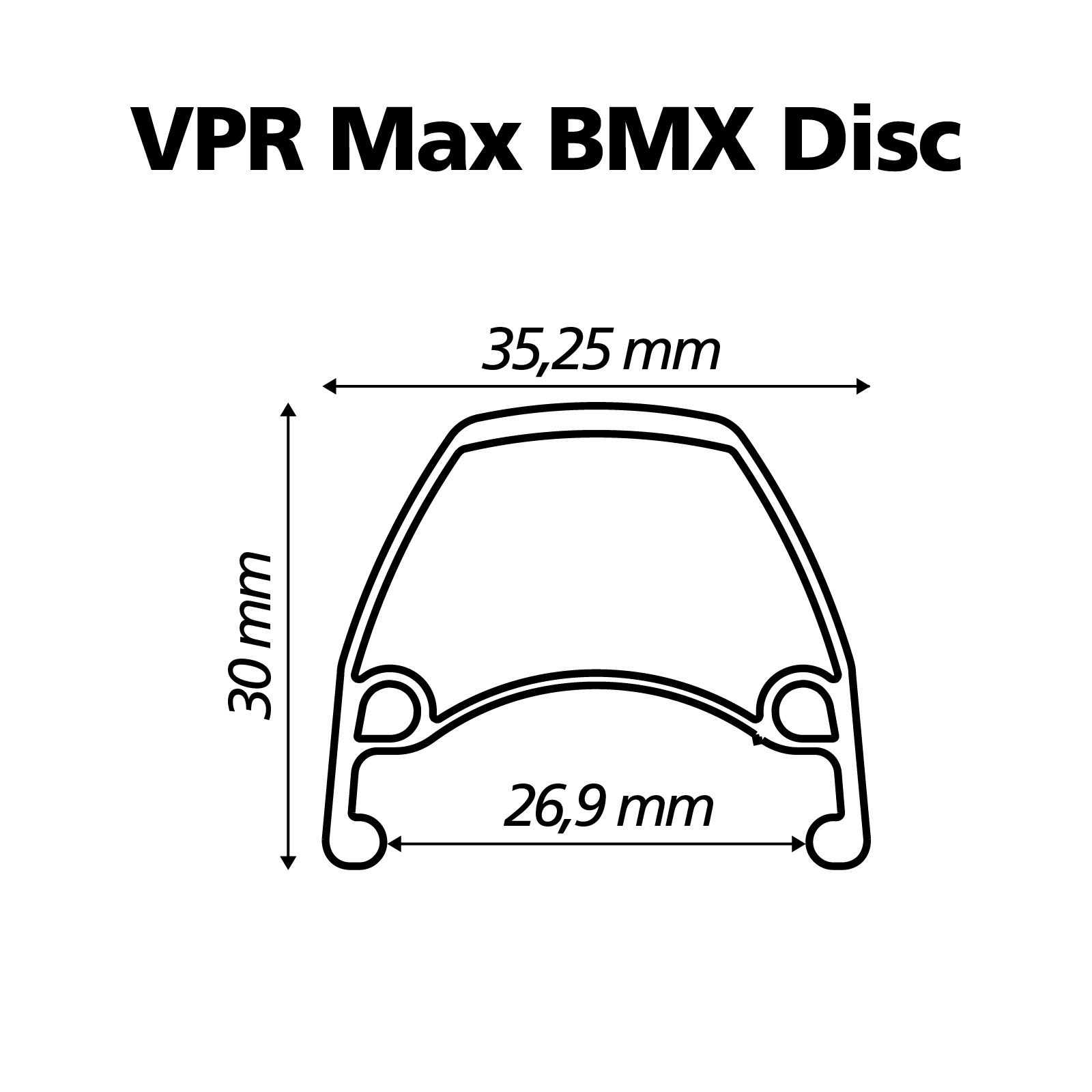 Perfil - Aro Viper VPR Max BMX Disc - Preto Fosco